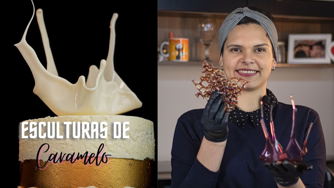 COMO FAZER DECORAÇÕES DE CARAMELO - TECNICA DE DECORÃO PARA BOLOS (NÃO É ISOMALTE)