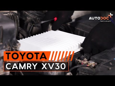 How to change air filter Toyota Camry XV30 TUTORIAL | AUTODOC