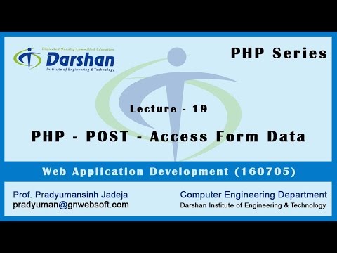 Lecture 18 -  PHP Read form data using POST