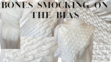 BONES SMOCKING PATTERN ON THE BIAS | Fabric Manipulation | Textiles Technique | Didsbury Art Studio