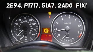 Career Overview BMW 3 SERIES CODE 2e94, P1717, 51a7, 2ad0, Transmission Light, Engine Light BMW E90 E91 E92 E93