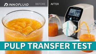 Can a Peristaltic Pump Transfer Orange Juice with Pulp | Innofluid LabV6-III Test