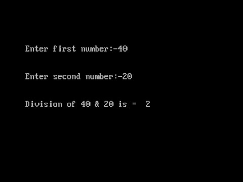 Simple Division Program in C | C Programs