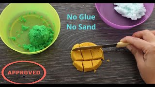 Diy Kinetic Sand | Homemade Kinetic sand without Glue | Non-Toxic Kinetic sand | Salt & Tooth Paste