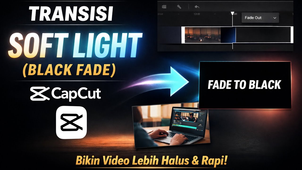 Cara Pakai Transisi Soft Light (Black Fade) di CapCut | Video Jadi Halus