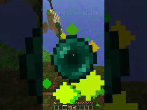 Minecraft Insane Totem Clutch 🤣 #minecraft #shorts #mcyt