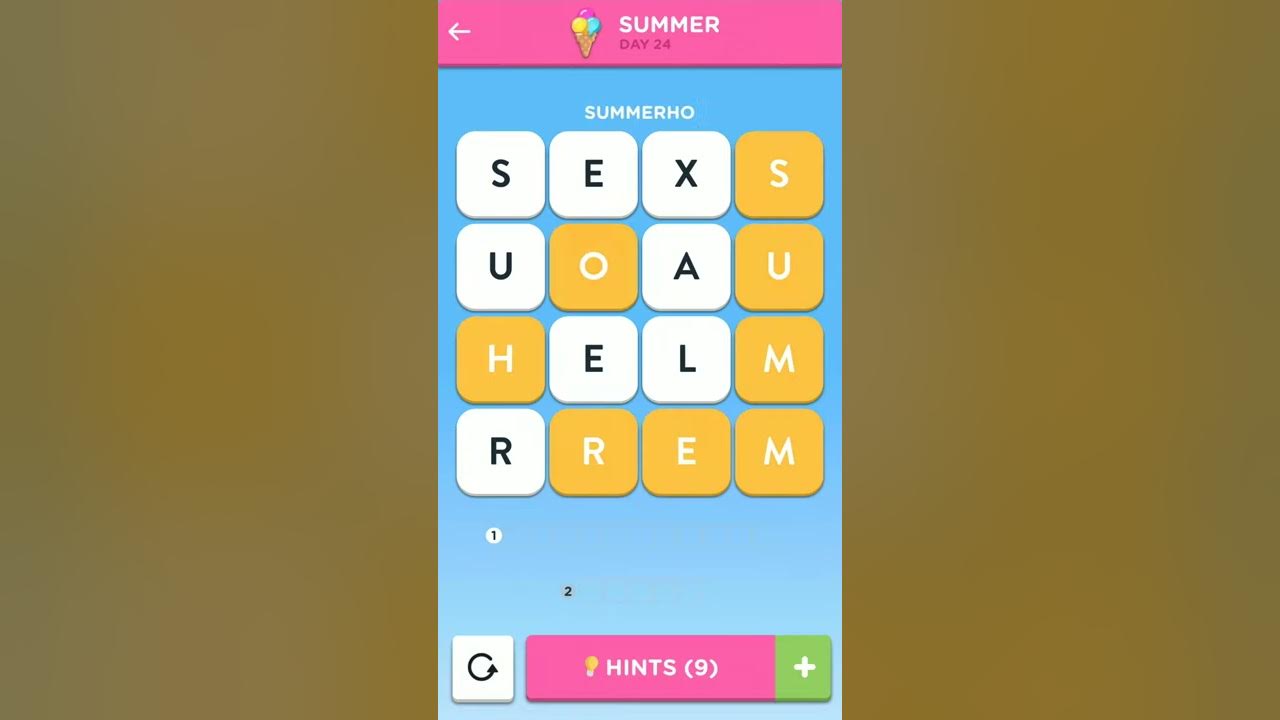 Wordbrain 2 Summer Event July 13 2020 Wordbrain 2 Summer Day 24 YouTube