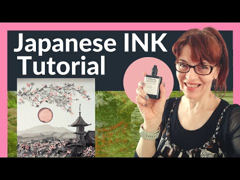 Pen And Ink Painting Japanese Landscape Step by Step