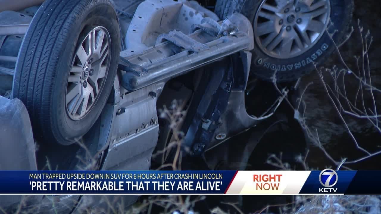 Lincoln authorities rescue man trapped upside down in vehicle for 6