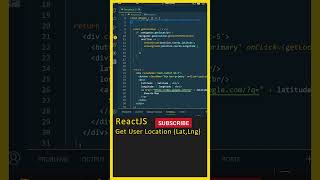 ReactJS Tutorial (Get User Location) eCommerce Project, React JS Project, ReactJS Tutorial #shorts