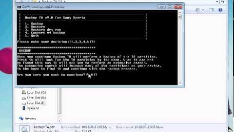 How to backup TA partition in Sony Xperia M
