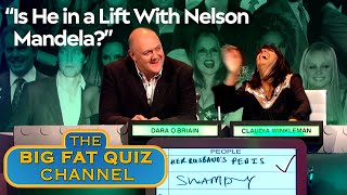 Claudia Winkleman Loses It At Dara Ó Briain's Swampy Impression | Big Fat Quiz of the '90s