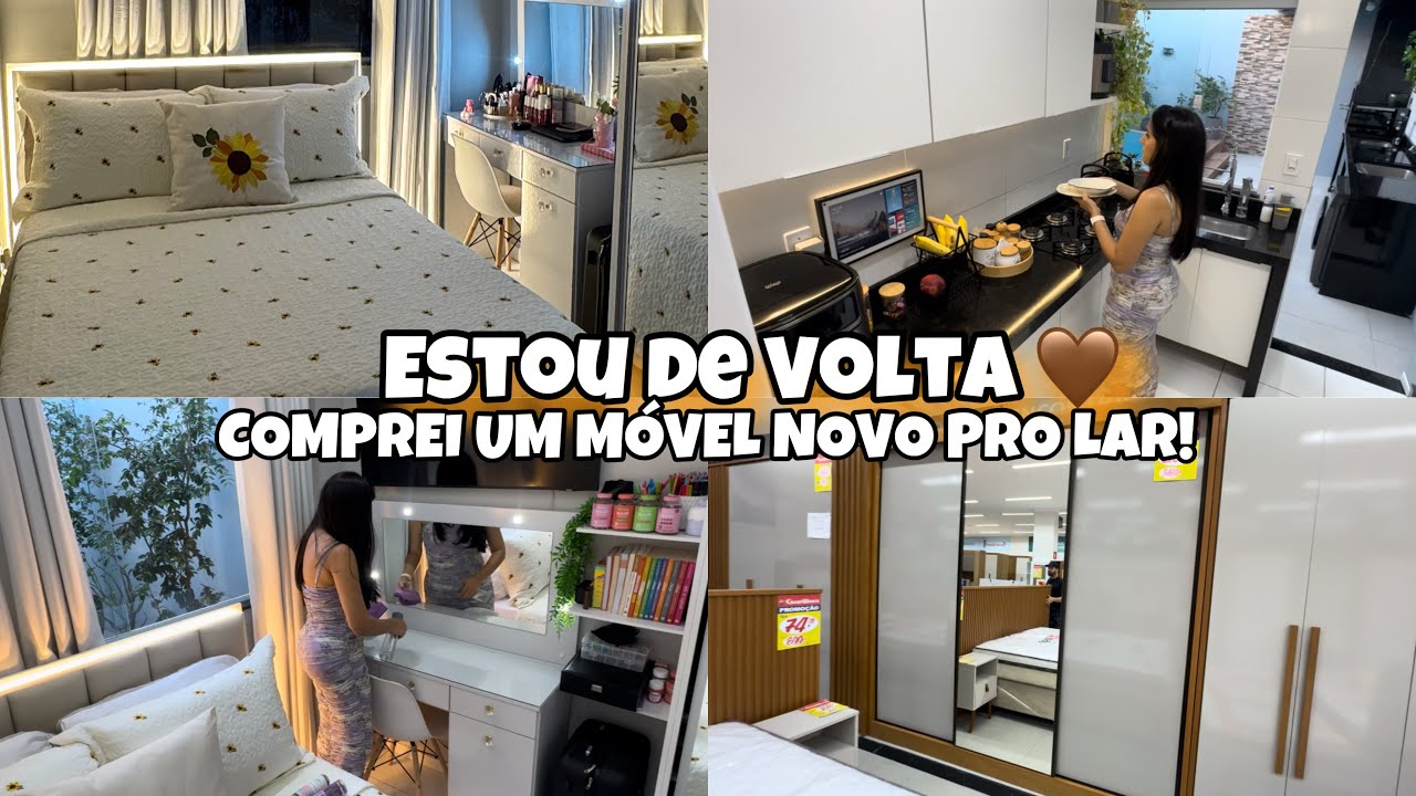 VOLTEII! Rotina do dia - Limpei e Organizei - Fomos pro nosso Ap - Compramos um Guarda Roupa Novo ♥️