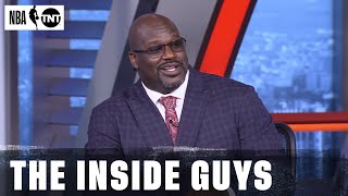 Chuck and kenny joke about being hazed as rookies shaq tells the story
how he never got because told vets was "the franchise player...