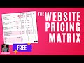 The website pricing matrix  web design cost calculator