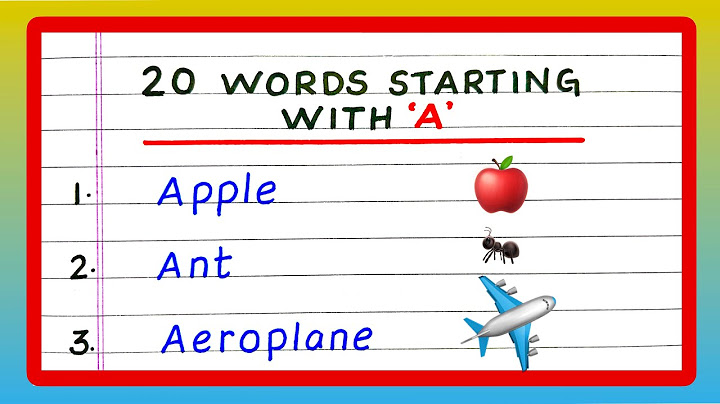 Words Starting with Letter "a" | 20 Words Starting with letter 'a' | A Starting Words