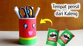 Tempat Pensil dari Kaleng Bekas dan Kertas Origami Mudah Banget Lhoo