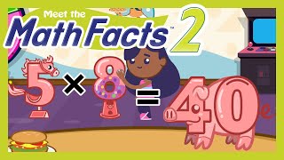 meet the math facts multiplication division 5 x 8 40 preschool prep company