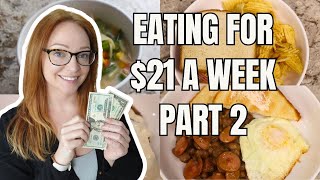 Eating for $21 a Week Days 3, 4, & 5!