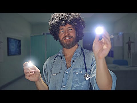 [ASMR] Dr. Bob Ross Happy Eye Examination (follow the light)