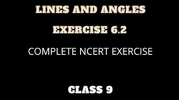 Exercise 6.2 Lines and Angles Class 9 NCERT Solutions