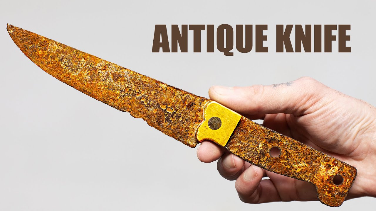 Antique Rusty Knife Restoration. Knife With A Bronze Guard YouTube