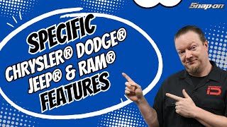 Specific Features On Chrysler, Dodge, Jeep, And Ram Vehicles Snap-On Diagnostics