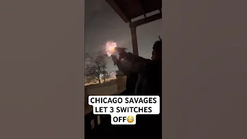 Chicago Savages Having A GLock Switch shootout in the hood