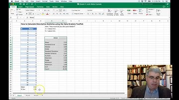 How to Calculate Descriptive Statistics in Excel 2016 for Mac Using the Data Analysis Toolpak
