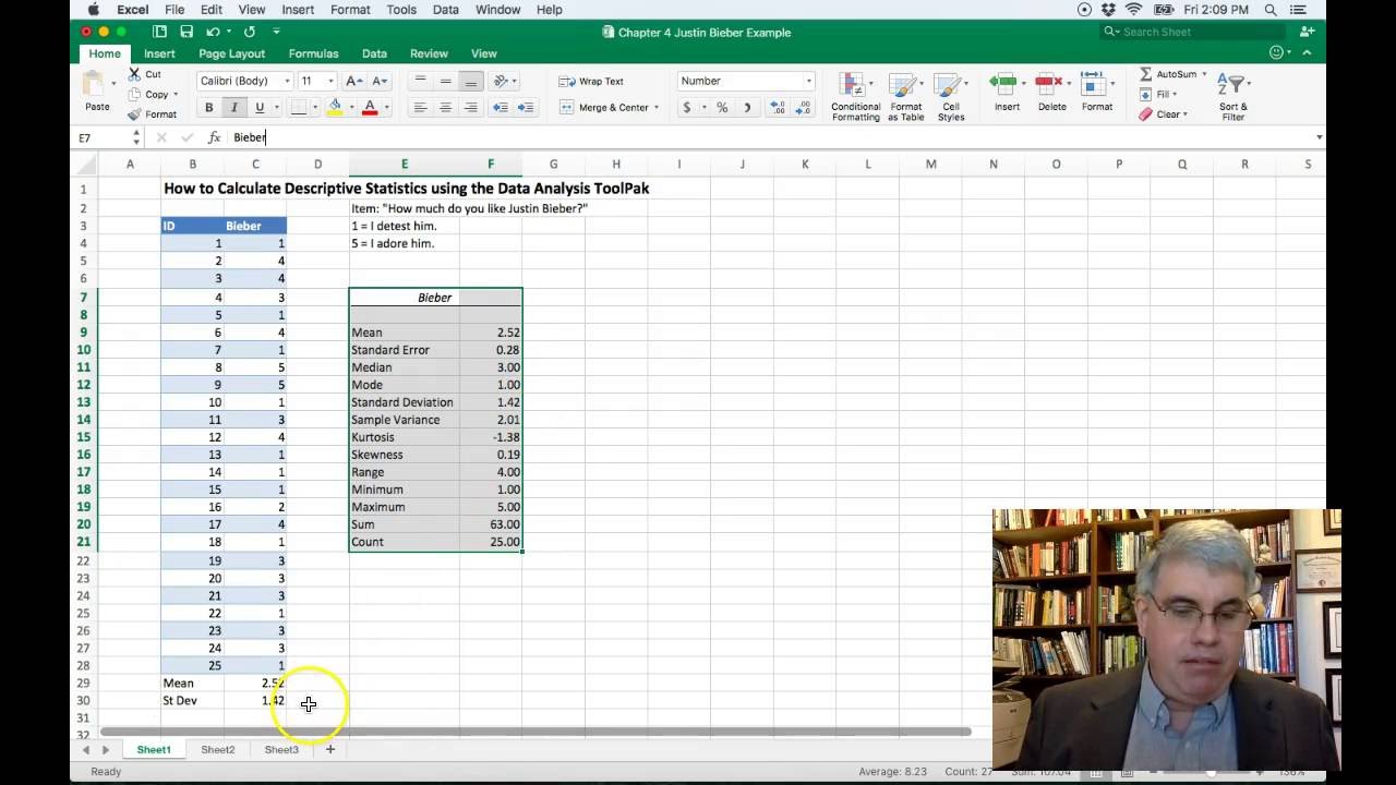 how to use data analysis in excel for mac