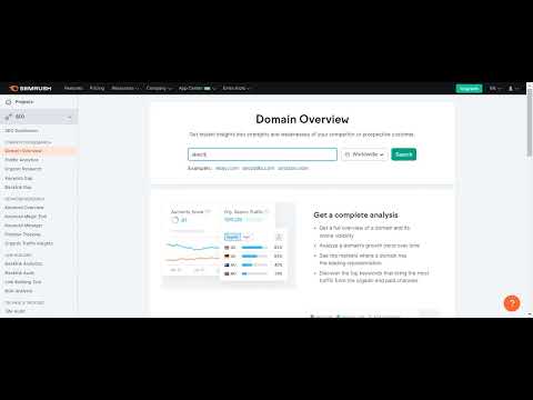 semrush domain overview