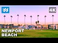 [4K] Sunset at Balboa Village Pier in Newport Beach, Orange County, California USA - Walking Tour 🎧