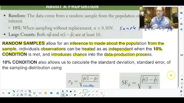 8.2 Video 1 Conditions Needed for confidence interval for p