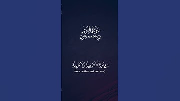 الله نور السماوات والأرض | سعد الغامدي | تلاوة خاشعة ومؤثرة