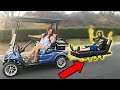 WE TURNED THE GOLF CART INTO THIS...