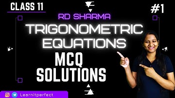 RD Sharma Trigonometric equations  | MCQ Solutions (Q no. 1to 10)