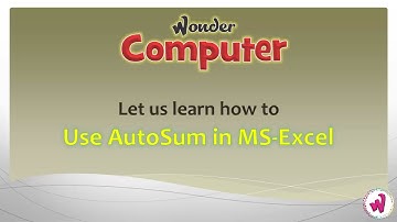 Class 7 | Ch 2 | Using AutoSum in MS Excel