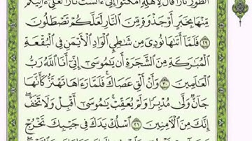 تكرار الوجه الخامس من سورة القصص كل آية ٣مرات للشيخ فارس