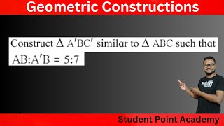 Construct triangle A'BC' similar to triangle ABC such that AB:A'B = 5:7