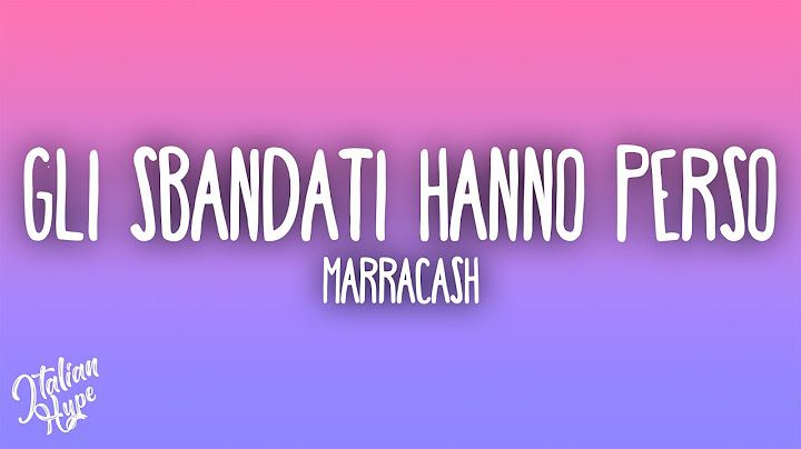 Marracash - GLI SBANDATI HANNO PERSO