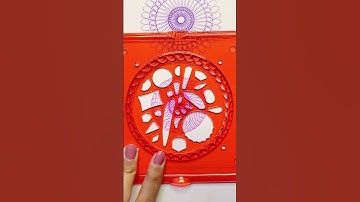 Satisfying Geometric Shapes🤩 | Simple Spirograph Design  #asmr #spirograph #shorts