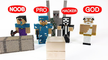 Minecraft NOOB vs PRO vs HACKER vs GOD VS MONSTER MAGNET!!
