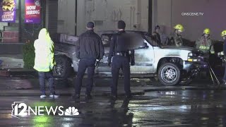 3 dead in Phoenix after fiery collision Saturday night