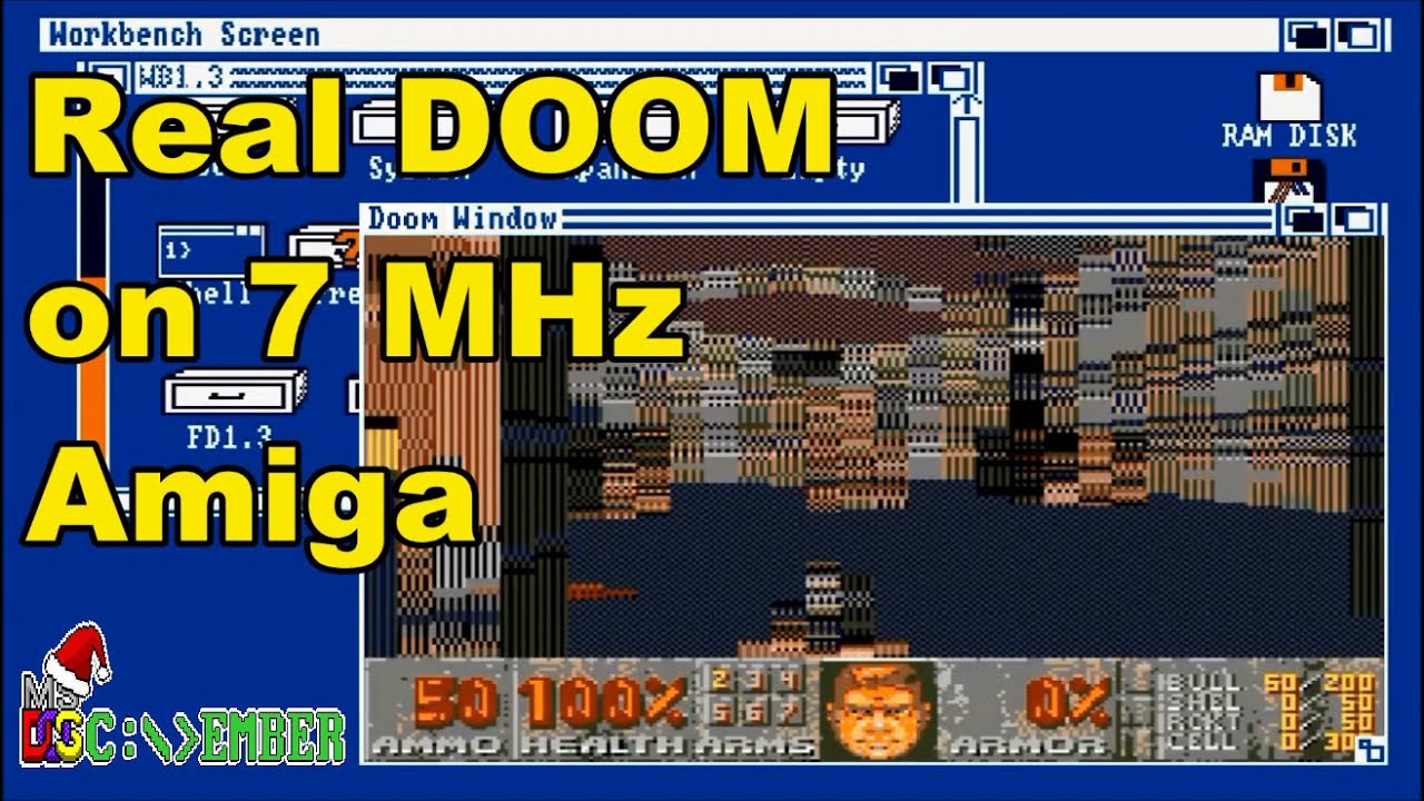 Короткий ролик: Порт DOOM для Amiga с частотой 7 МГц (16-битный Doom8088) - 