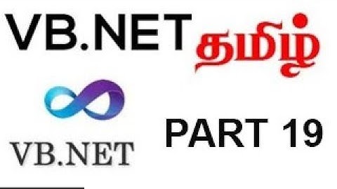 Vb.net Tamil Tutorial Part 19