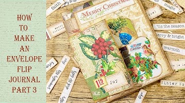 How To Make An Envelope Flip Journal   Part 3   Adding Pockets and Tuck Spots
