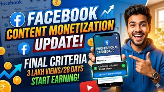 Facebook New Content Monetization Update: Complete 3 Lakh Views in 28 Days!