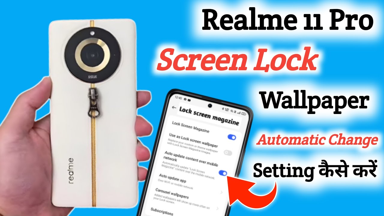 Realme 11 pro lock screen wallpaper change, Realme 11 pro Lock Screen