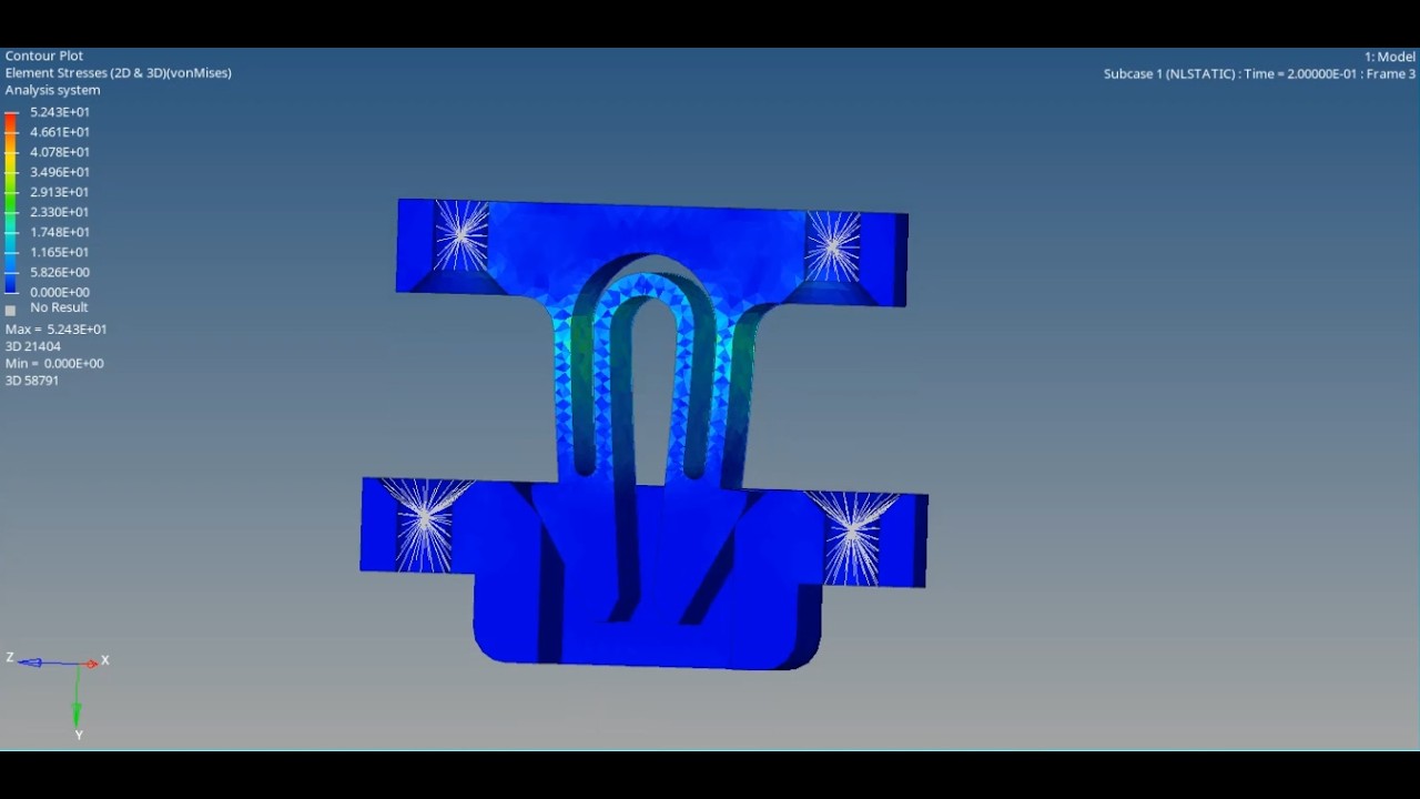 Nonlinear Snap-Fit Simulation with HyperMesh | FEA Tutorial - YouTube