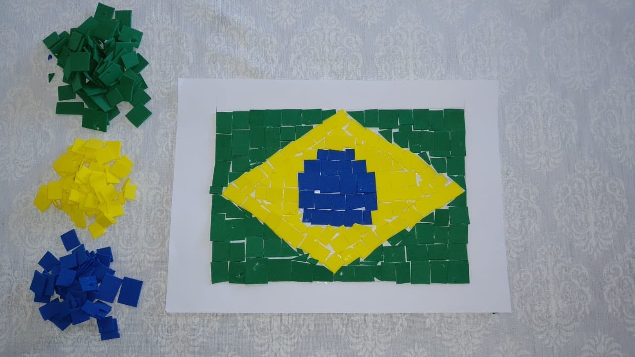 Mosaico Da Bandeira Do Brasil Youtube